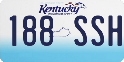 KY license plate 188SSH