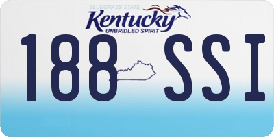 KY license plate 188SSI