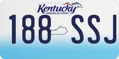 KY license plate 188SSJ
