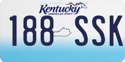 KY license plate 188SSK
