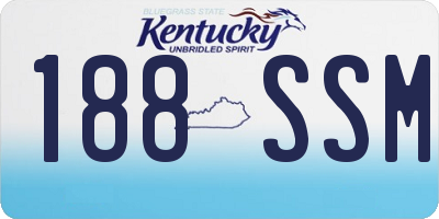 KY license plate 188SSM
