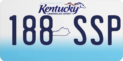 KY license plate 188SSP