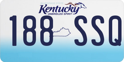 KY license plate 188SSQ