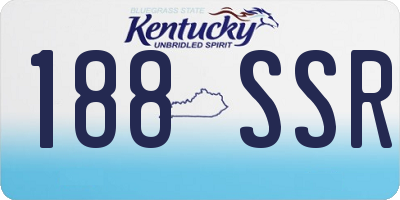 KY license plate 188SSR