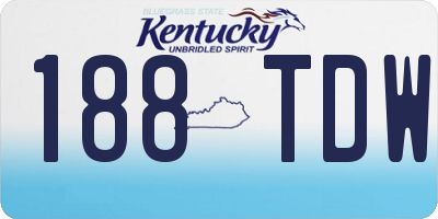 KY license plate 188TDW