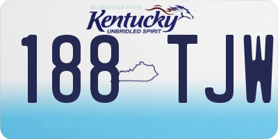 KY license plate 188TJW