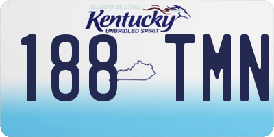 KY license plate 188TMN