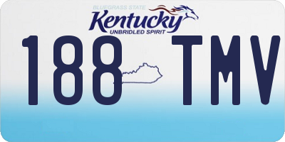 KY license plate 188TMV
