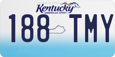 KY license plate 188TMY
