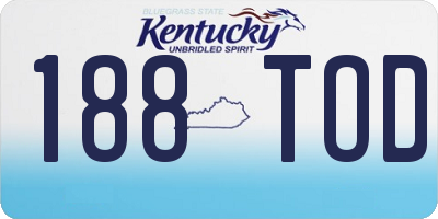 KY license plate 188TOD