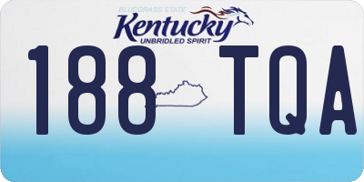 KY license plate 188TQA