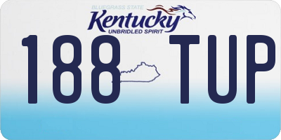 KY license plate 188TUP