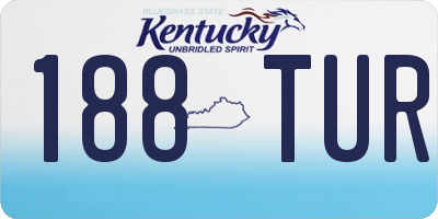 KY license plate 188TUR