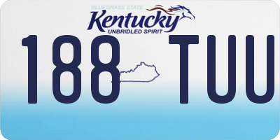 KY license plate 188TUU