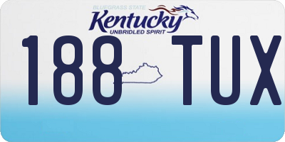 KY license plate 188TUX