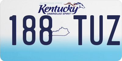 KY license plate 188TUZ