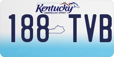 KY license plate 188TVB