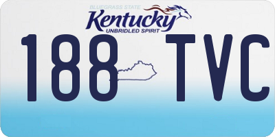 KY license plate 188TVC