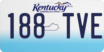 KY license plate 188TVE