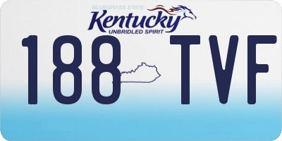 KY license plate 188TVF
