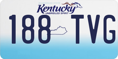 KY license plate 188TVG