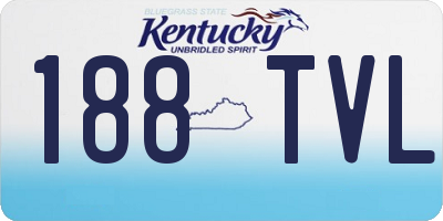 KY license plate 188TVL