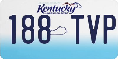KY license plate 188TVP