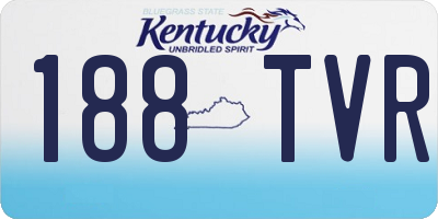 KY license plate 188TVR