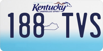KY license plate 188TVS