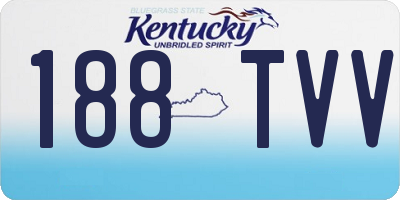 KY license plate 188TVV