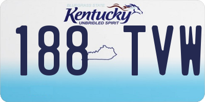 KY license plate 188TVW