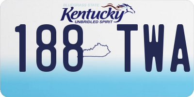 KY license plate 188TWA