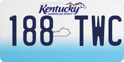 KY license plate 188TWC