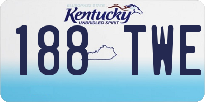 KY license plate 188TWE