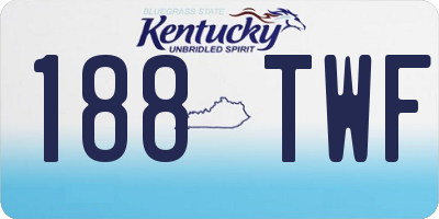 KY license plate 188TWF