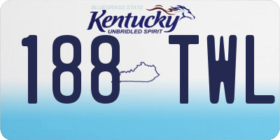 KY license plate 188TWL