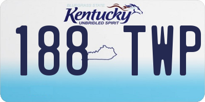KY license plate 188TWP