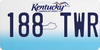KY license plate 188TWR