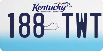 KY license plate 188TWT