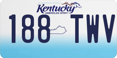 KY license plate 188TWV