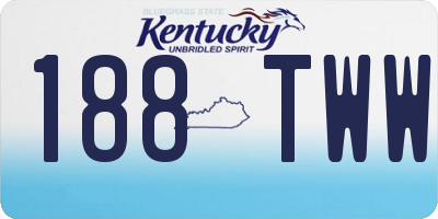 KY license plate 188TWW