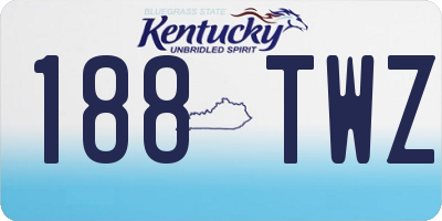 KY license plate 188TWZ