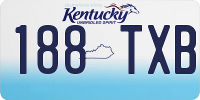 KY license plate 188TXB