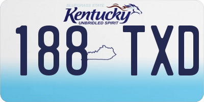 KY license plate 188TXD
