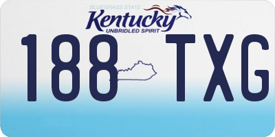 KY license plate 188TXG