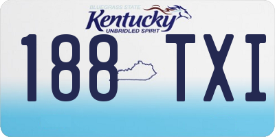 KY license plate 188TXI