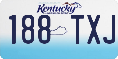 KY license plate 188TXJ