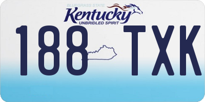 KY license plate 188TXK