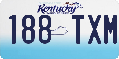 KY license plate 188TXM