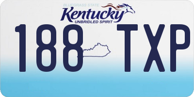 KY license plate 188TXP
